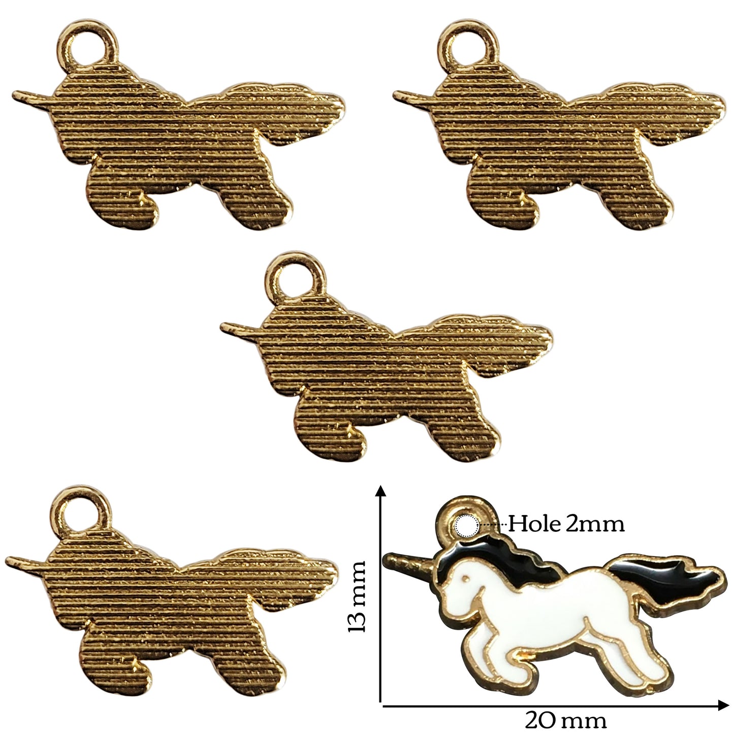 Unicorn Charms - 5 Pcs