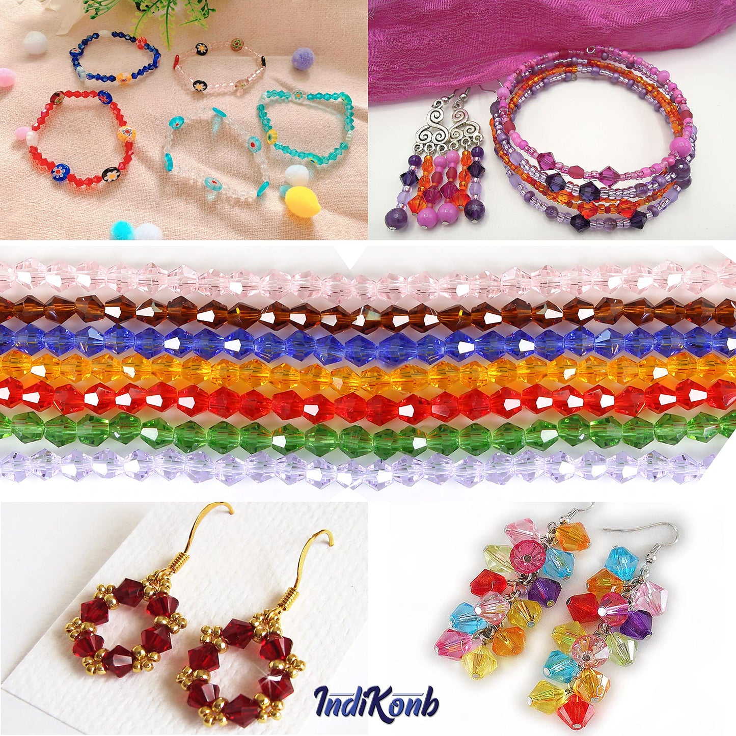 Bicone Acrylic Crystal Beads - 5000 Pcs