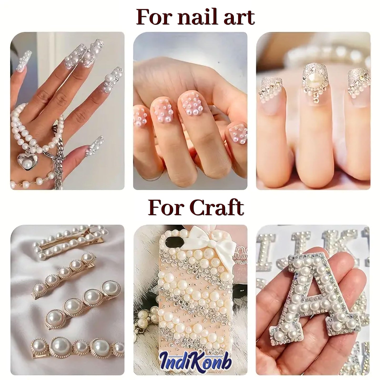 Half-Cut Flatback Pearls for Jewelry Making & Craft Projects