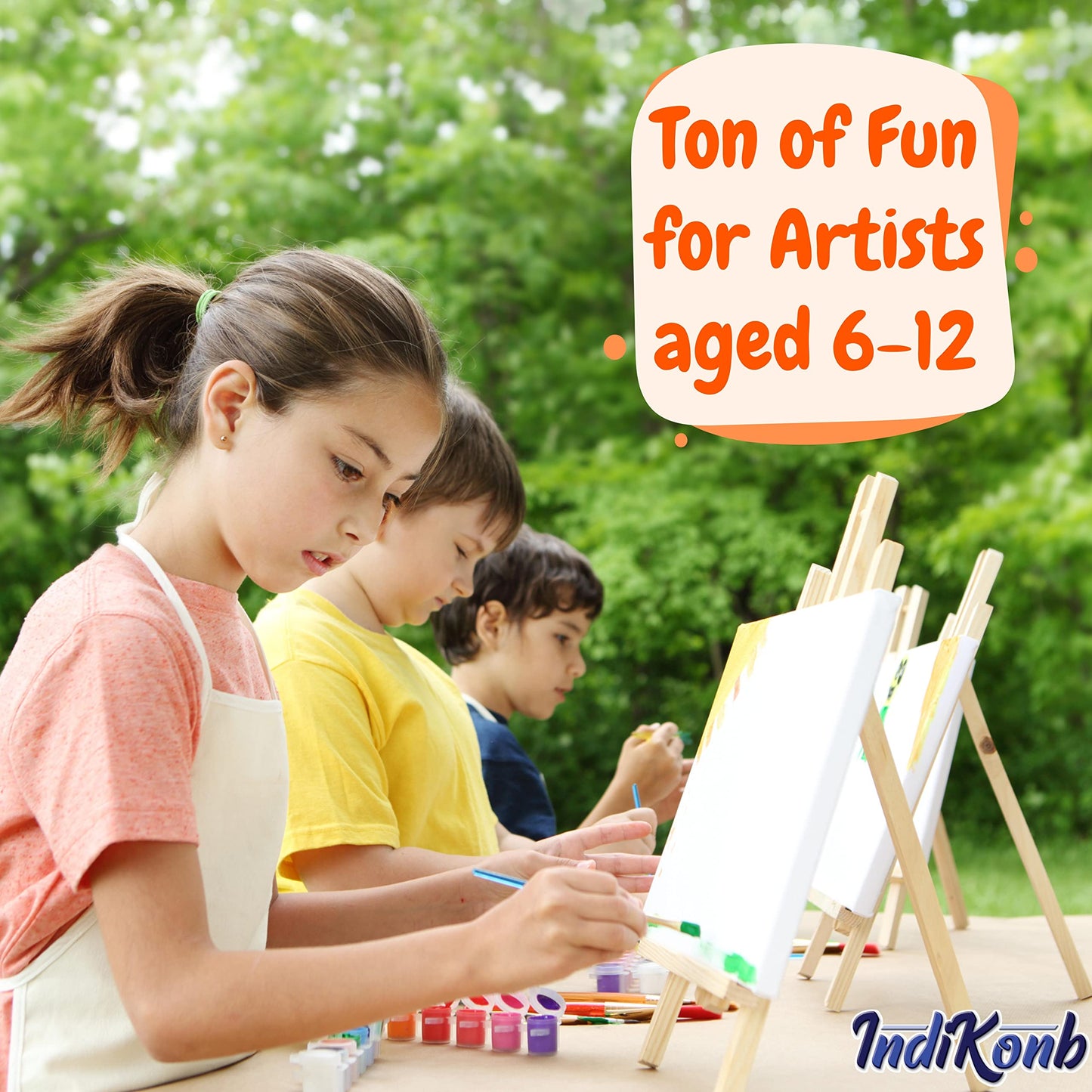 40-Piece Canvas Painting Kit for Kids