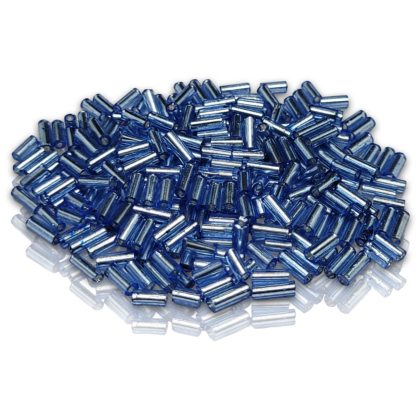 Silverline Bugle Glass Beads