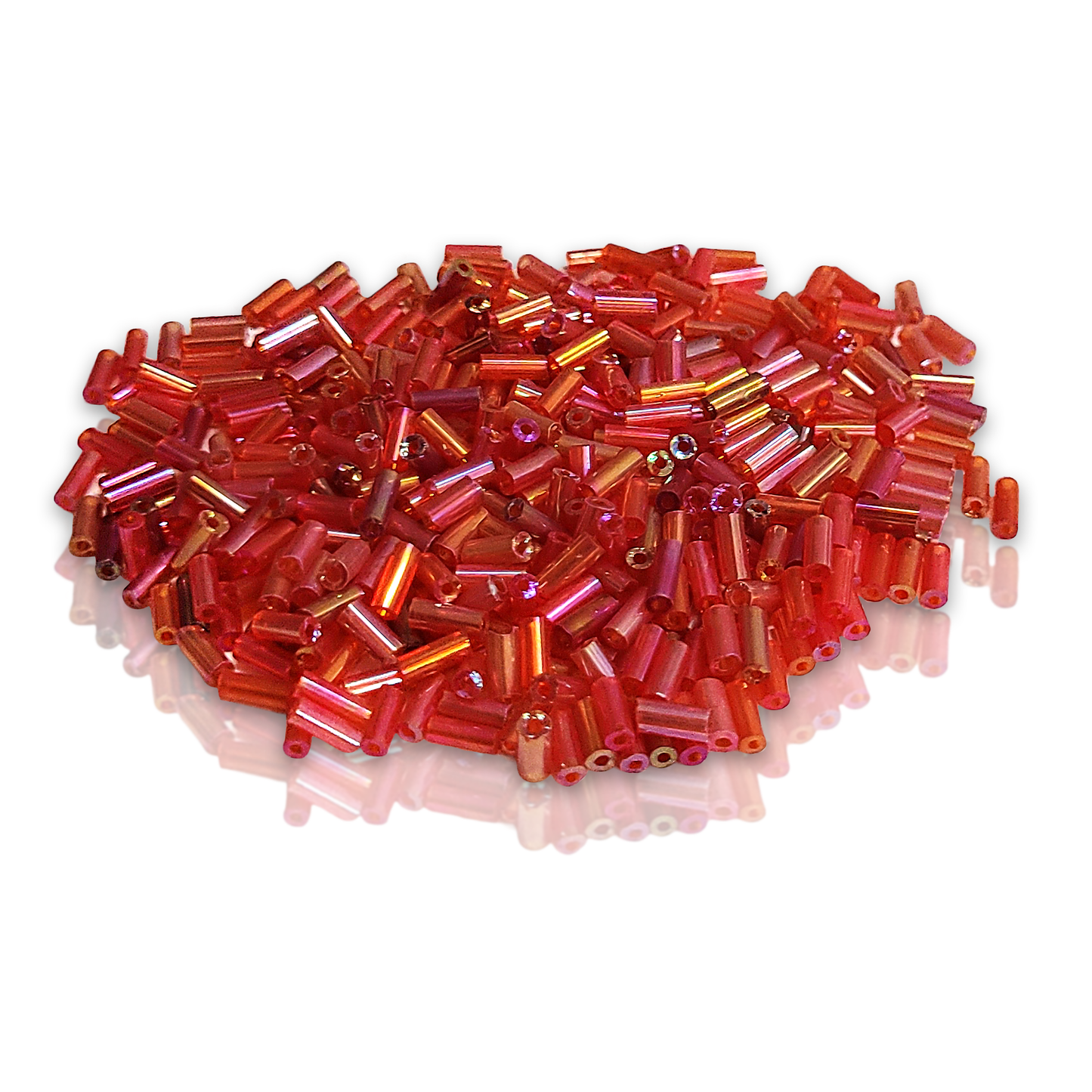 Rainbow Bugle Glass Beads