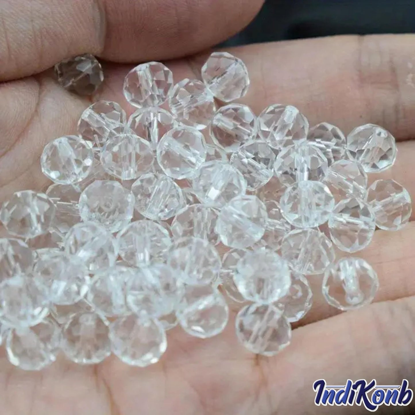 Glass Crystal Beads Set – 6mm & 8mm (225 pcs)