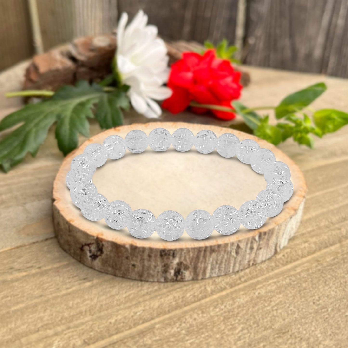 Acrylic Crackle Beads Bracelet