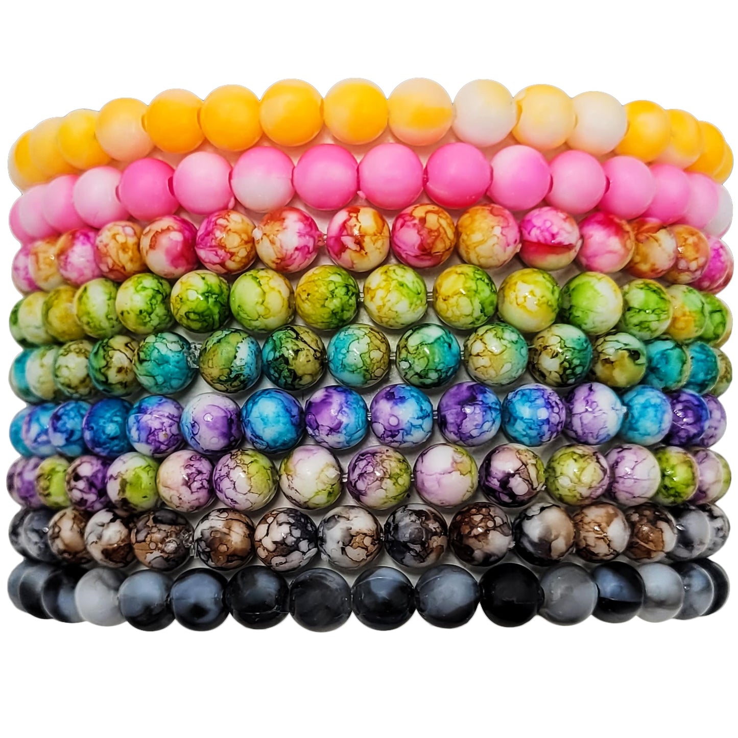 Multicolour Acrylic Beads Bracelet Set