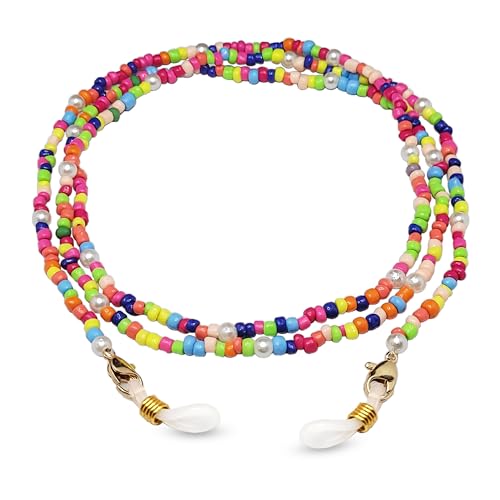 Bohemian Multicolour Beaded Eyeglasses Chain - Fashionable Spectacle Chain for Women