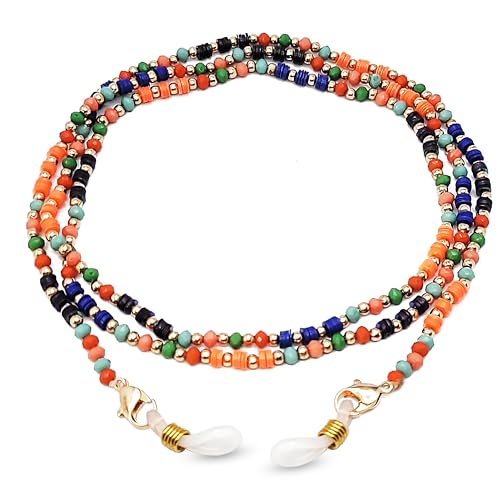 Bohemian Multicolour Beaded Eyeglasses Chain - Fashionable Spectacle Chain for Women