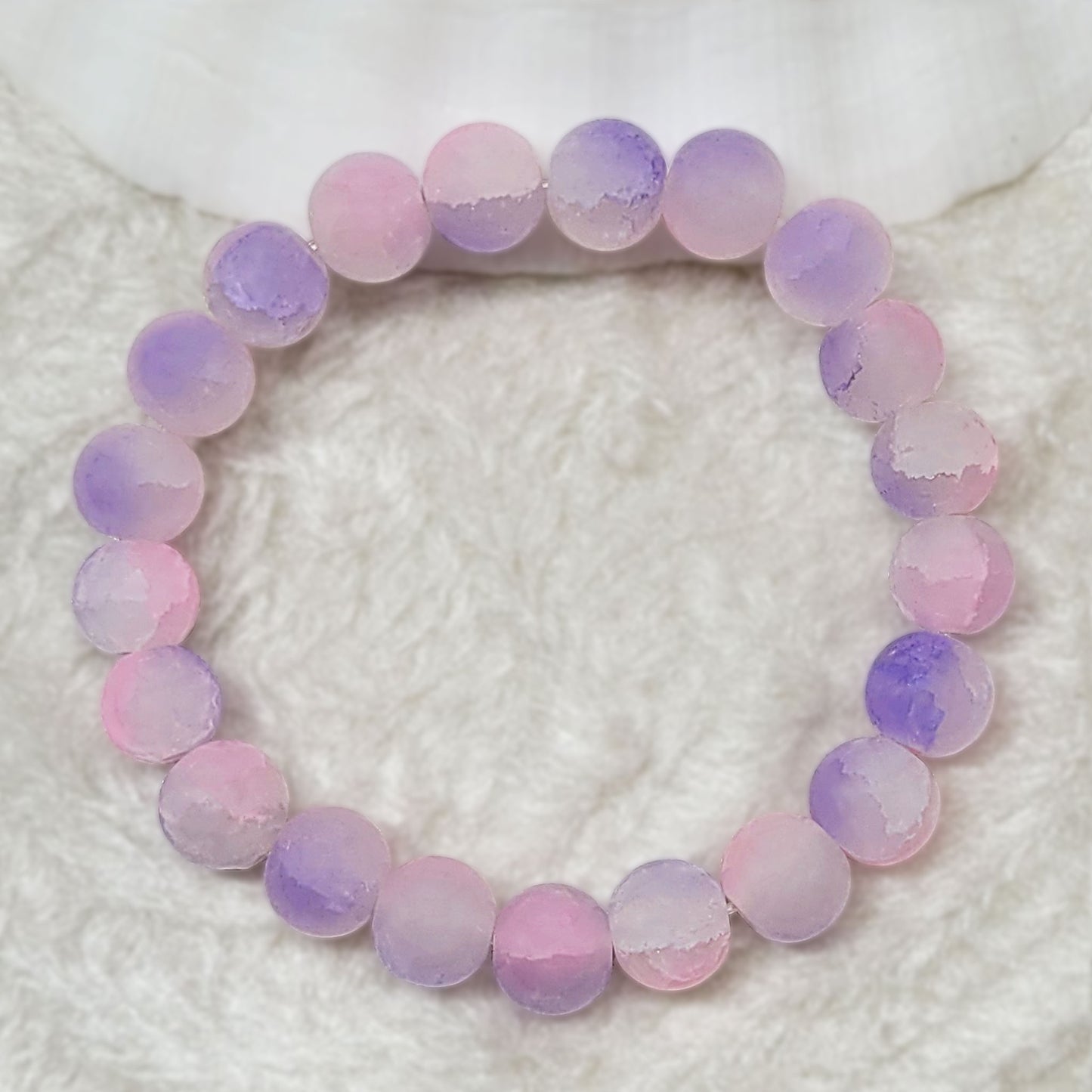 Glass Dual-Shade Bead Bracelet