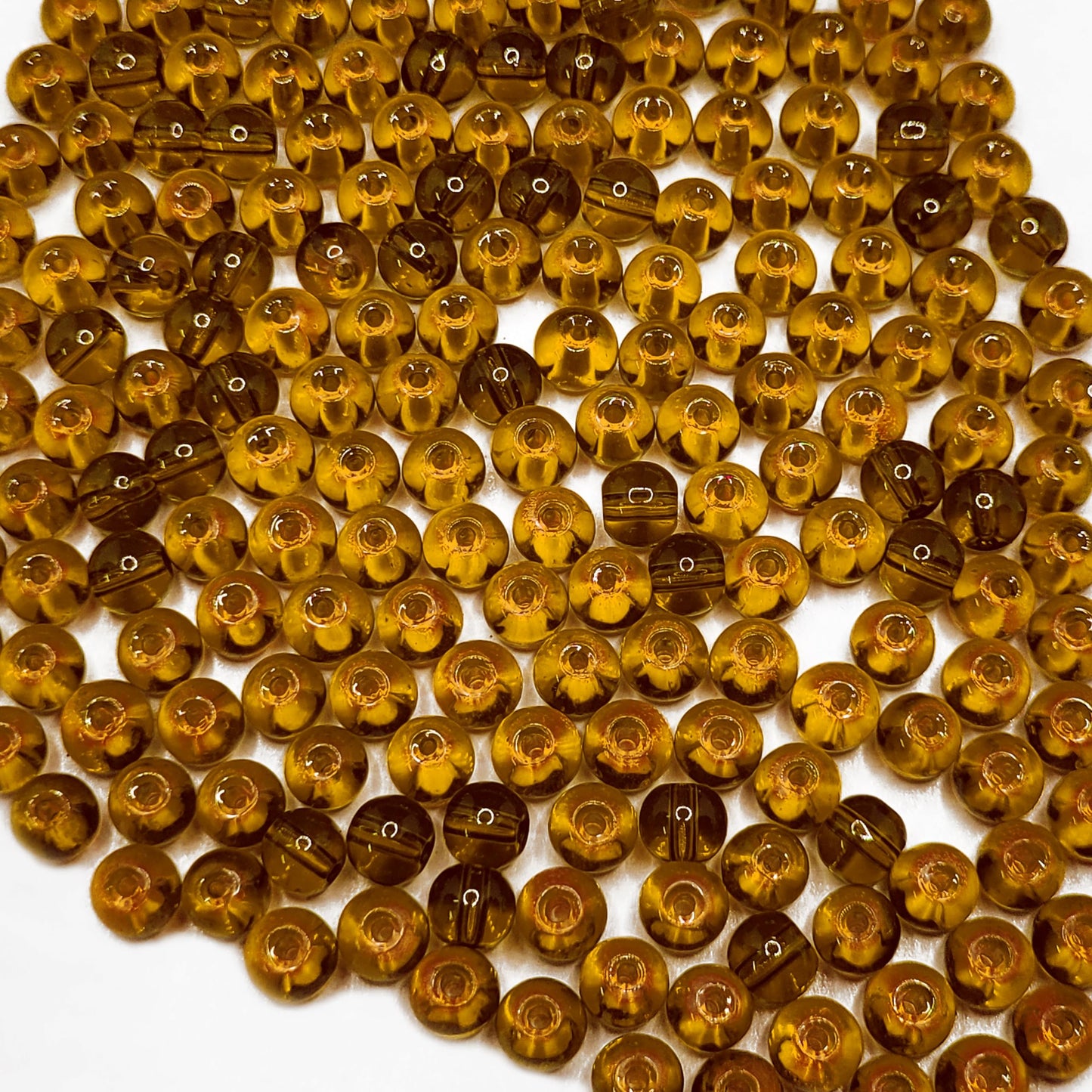 Transparent Glass Pearl Beads | 6mm