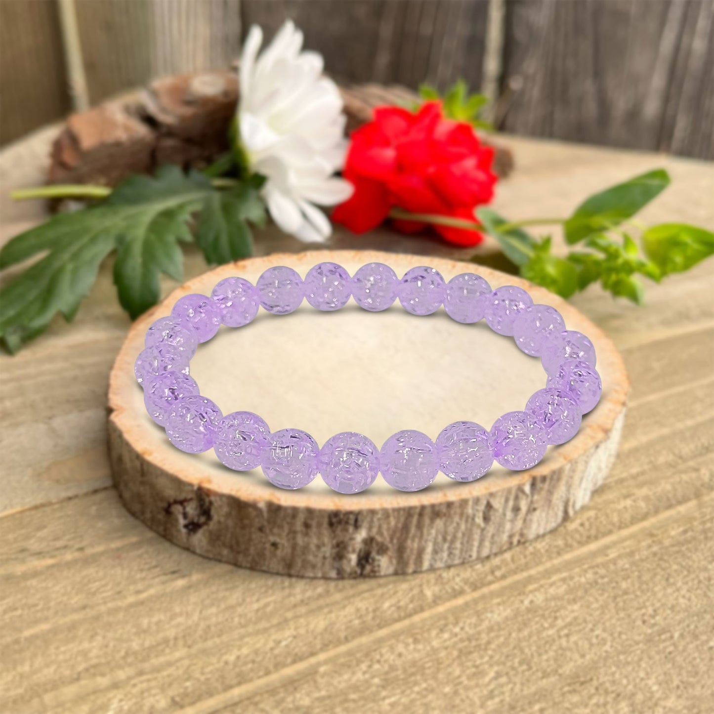 Acrylic Crackle Beads Bracelet