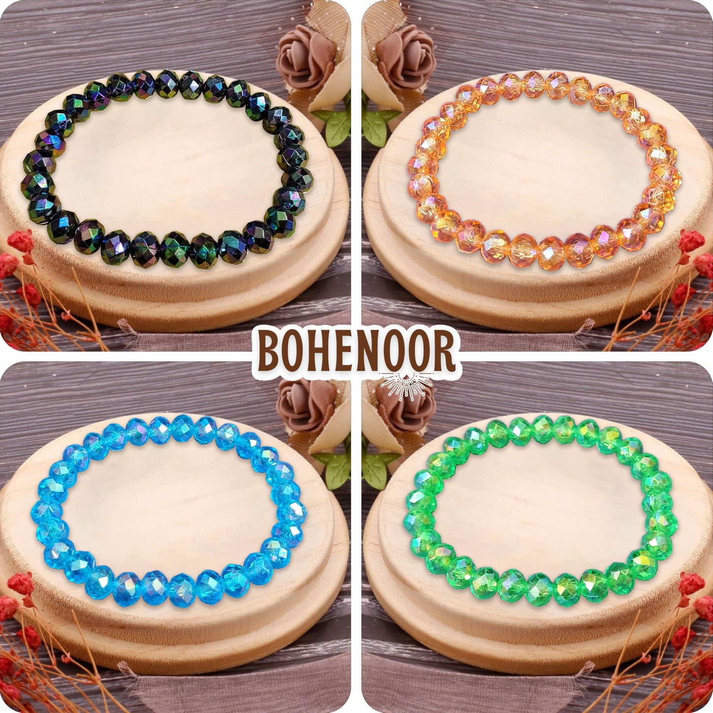 Multicolour Beaded Bracelet Set of 12