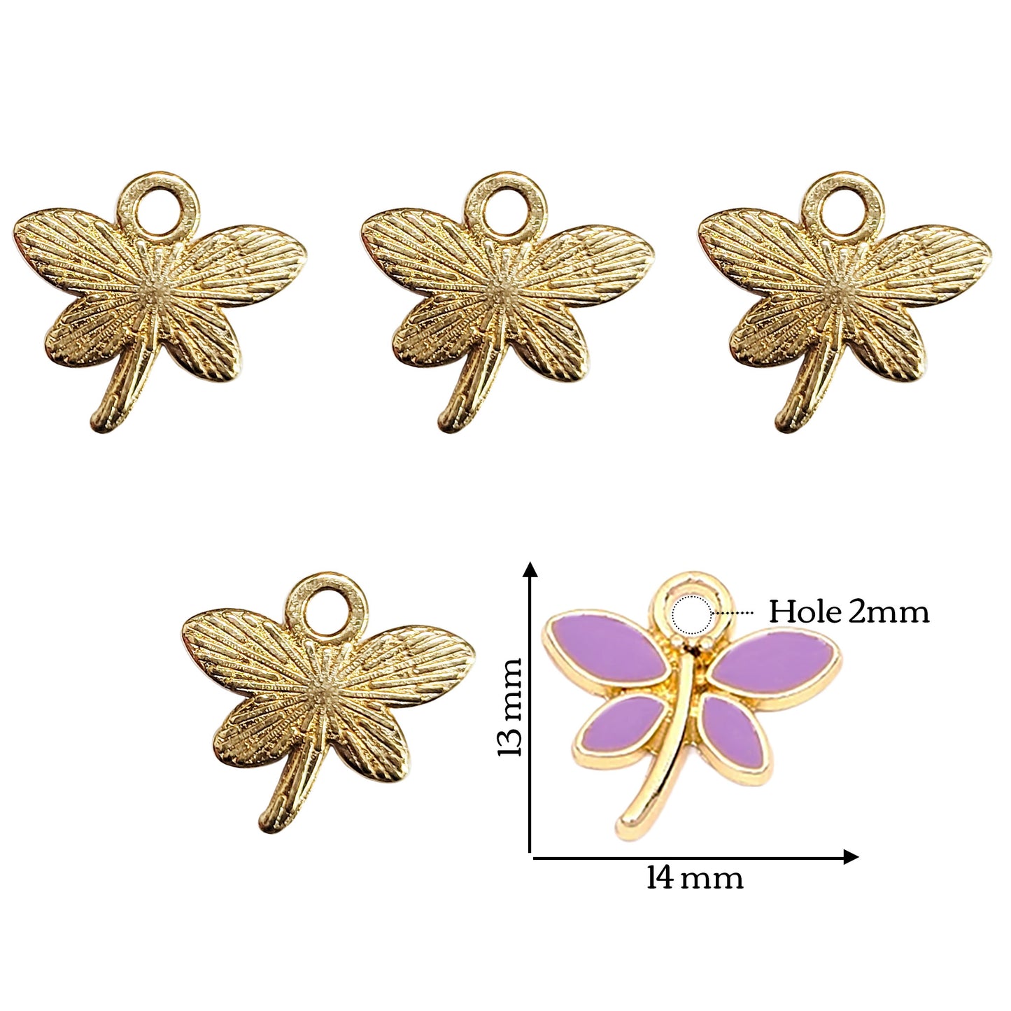 Dragonfly Charms - 5 Pcs