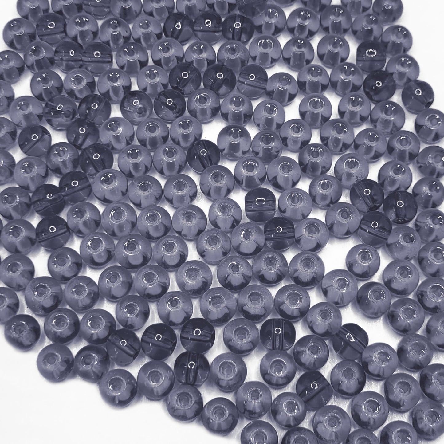 Transparent Glass Pearl Beads | 6mm