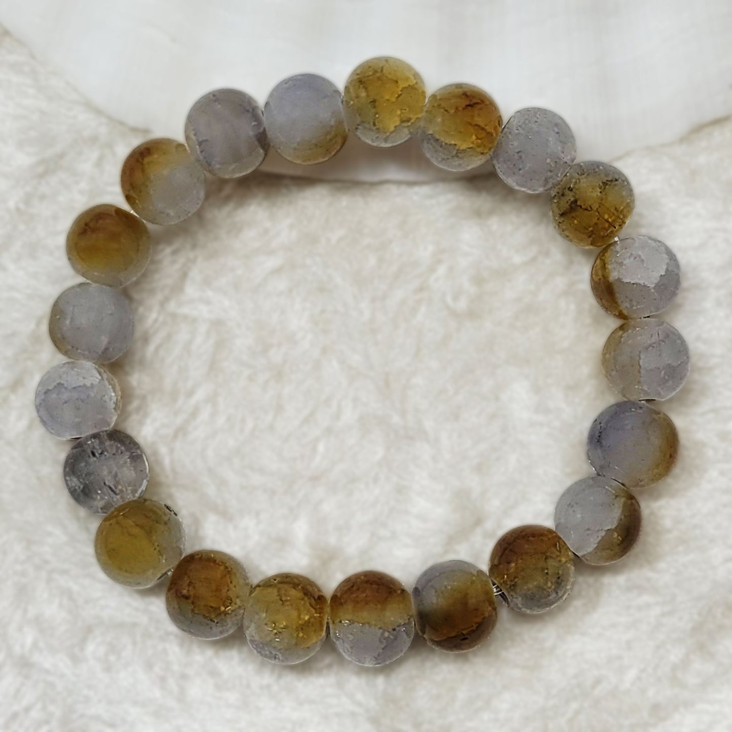 Glass Dual-Shade Bead Bracelet