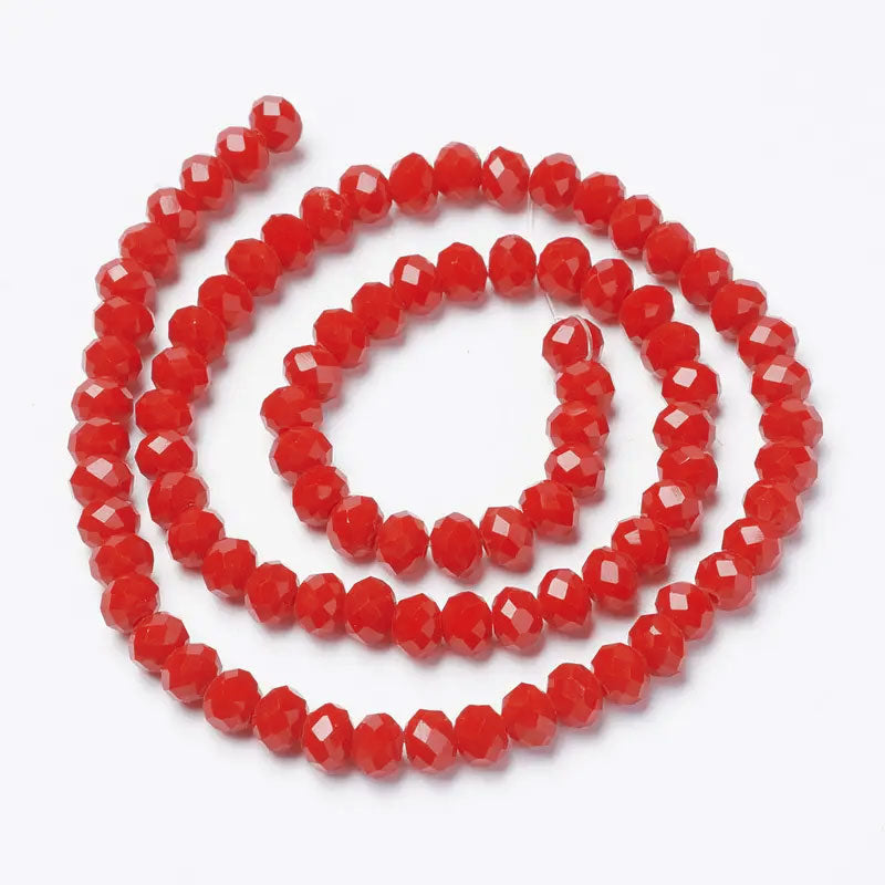 Rondelle Tyre Glass Beads - 4mm (1 String)