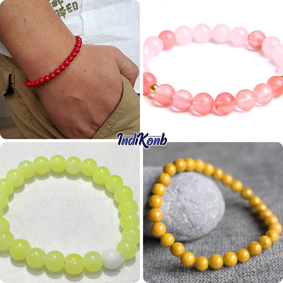 Multicolour and pearl 6mm and 6 mm beads bring visual interest to DIY jewellery projects, beading craft and decorative craft finishing with neat decorative finish.
