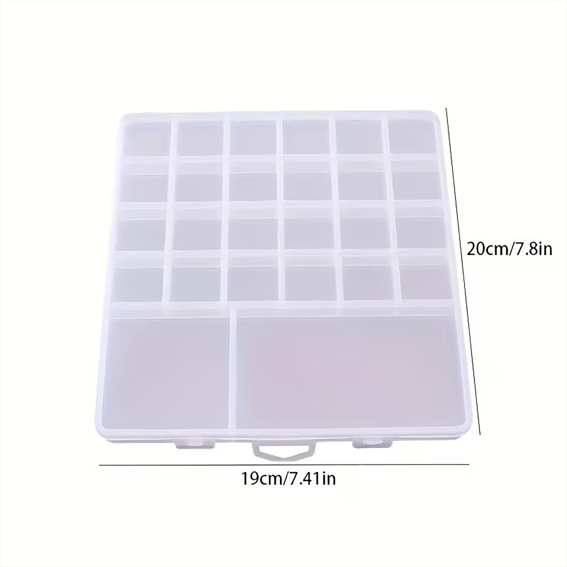 Plastic Jewellery Organizer Box with Partition, Transparent image 3