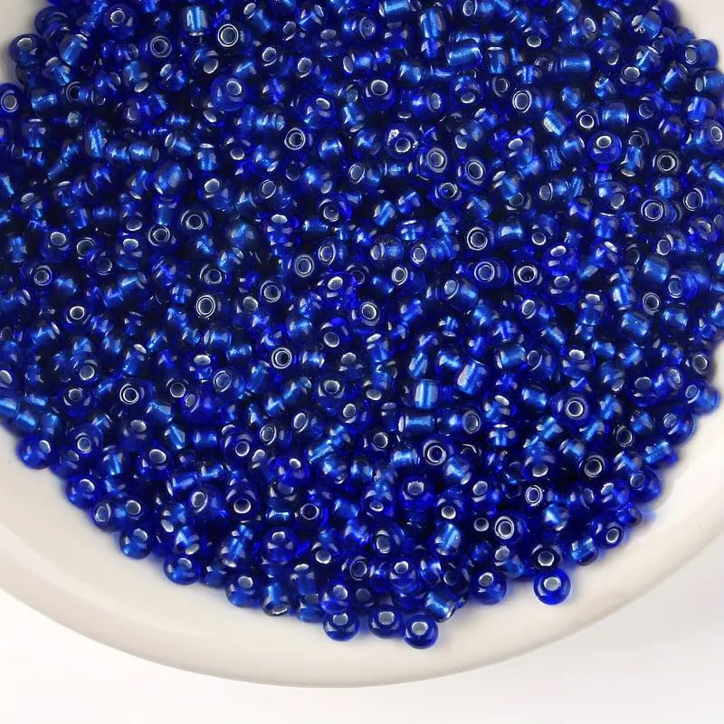 In bracelet making, necklace making and DIY jewellery projects, dark blue 2mm beads add depth and neat finishing.