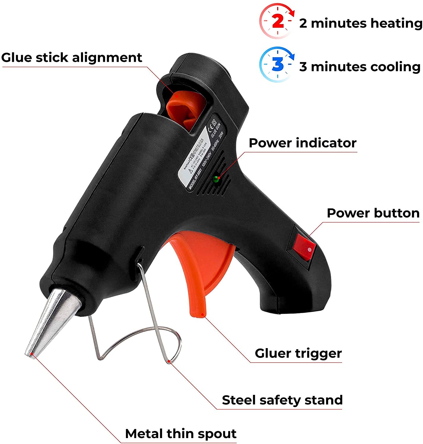 Glue gun and mega art kit and cream large art and craft kit makes school projects, creative hobby sessions and decorative craft finishing look more complete.