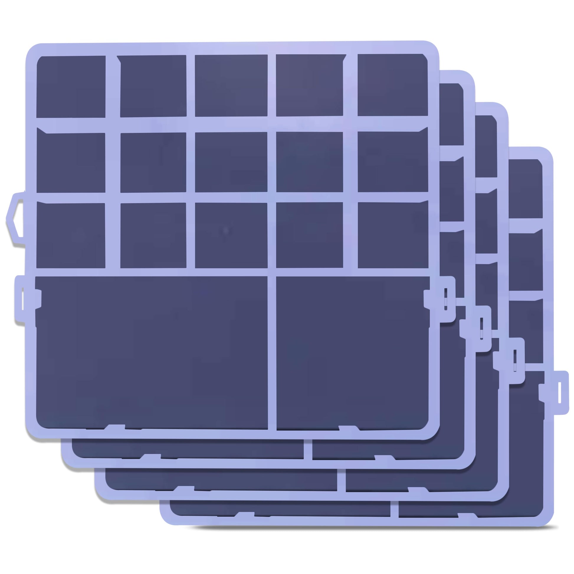 4 Box Plastic Organizer Box with 17 Compartments. Main product image showing the full product layout.