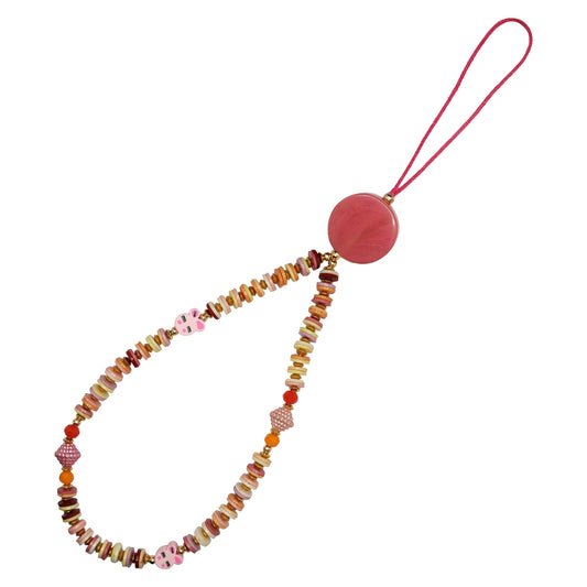 Beaded Phone Charm - Aesthetic Multicoloured Mobile Accessory