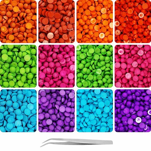 Multicolour Opaque Half Cut Flat Back Beads | 5mm & 6mm