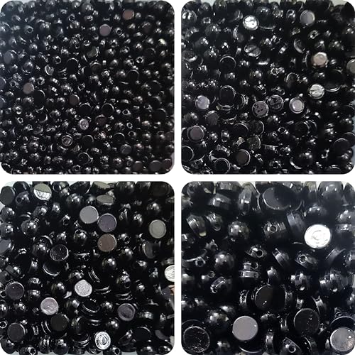 Black Half Cut Beads for Crafts and Embroidery