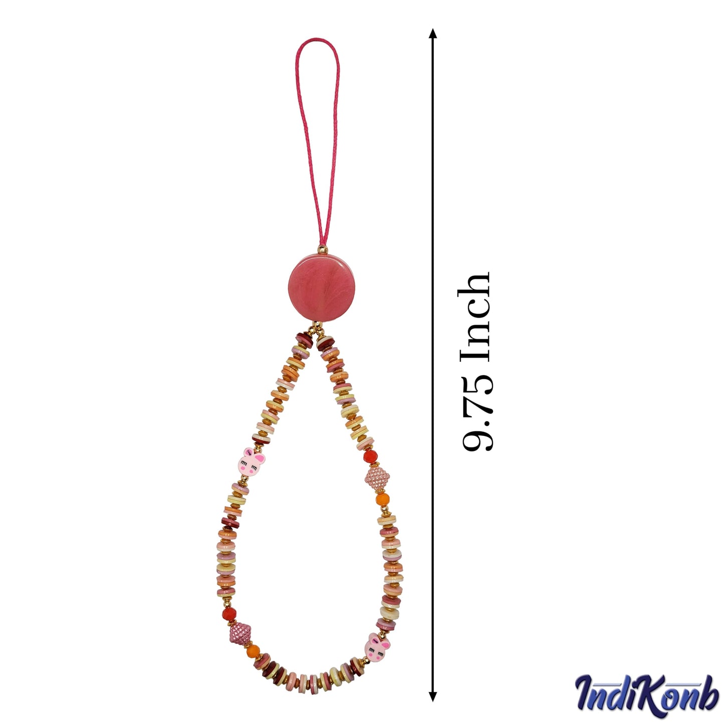 Beaded Phone Charm - Aesthetic Multicoloured Mobile Accessory