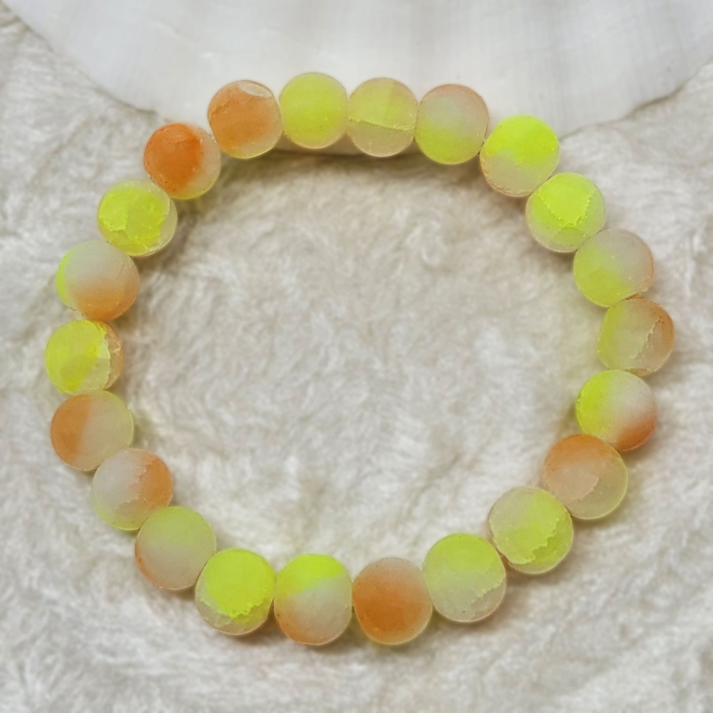 Glass Dual-Shade Bead Bracelet