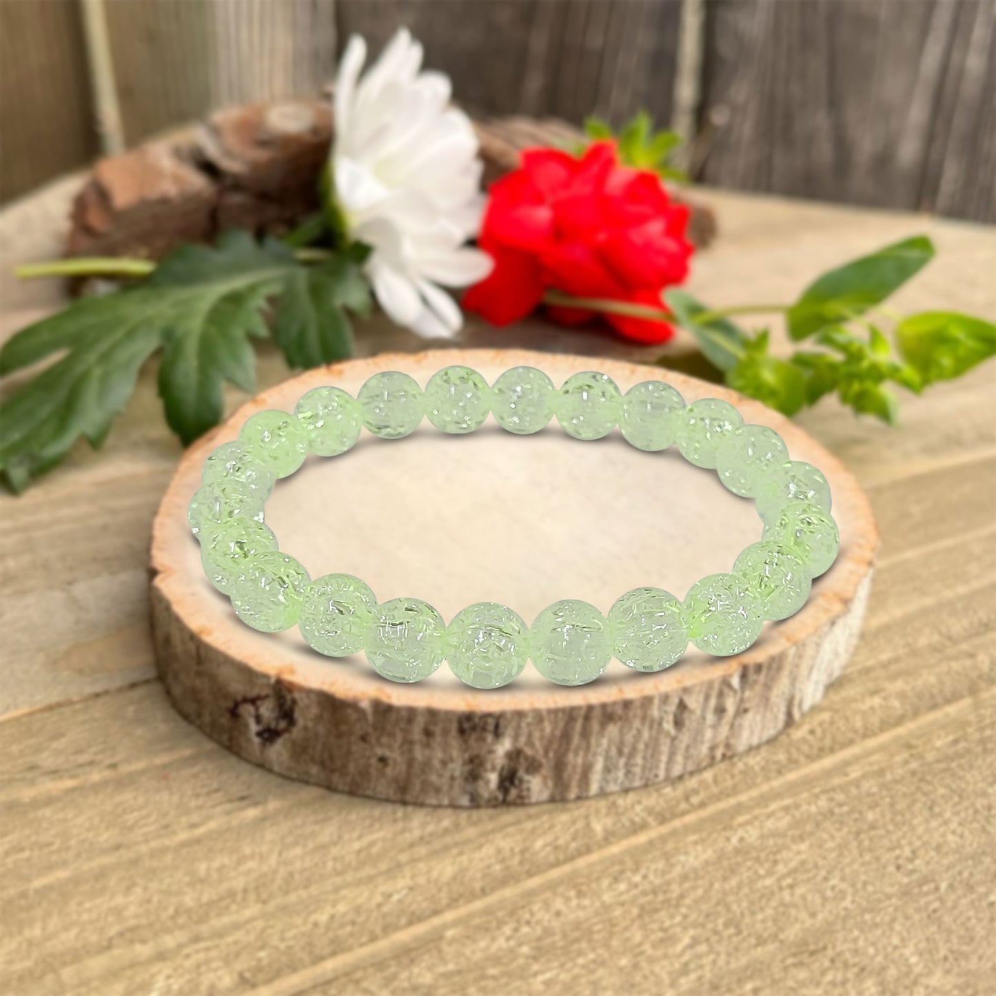 Acrylic Crackle Beads Bracelet