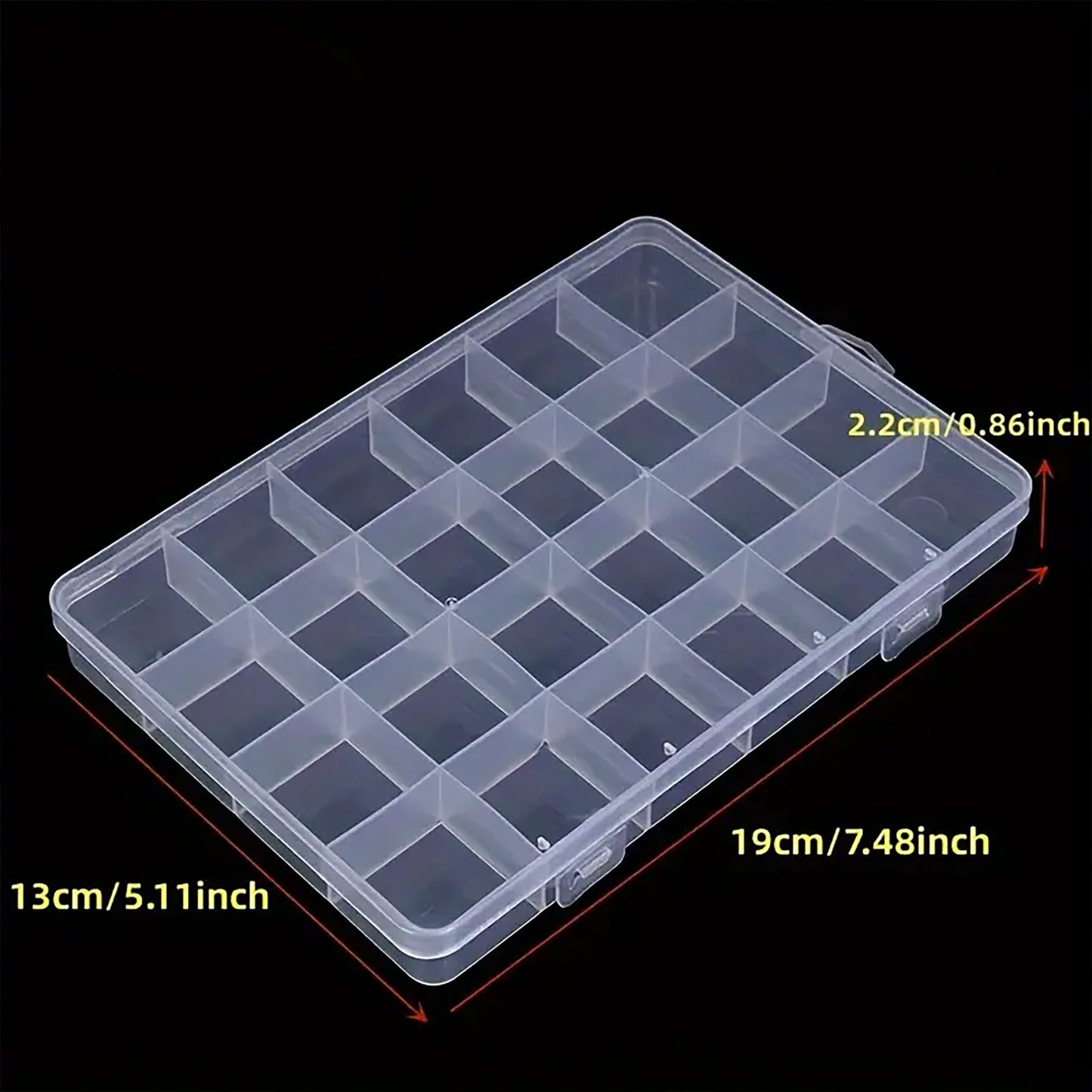 Beads Storage Organizer Box - 24 Cell Partitions