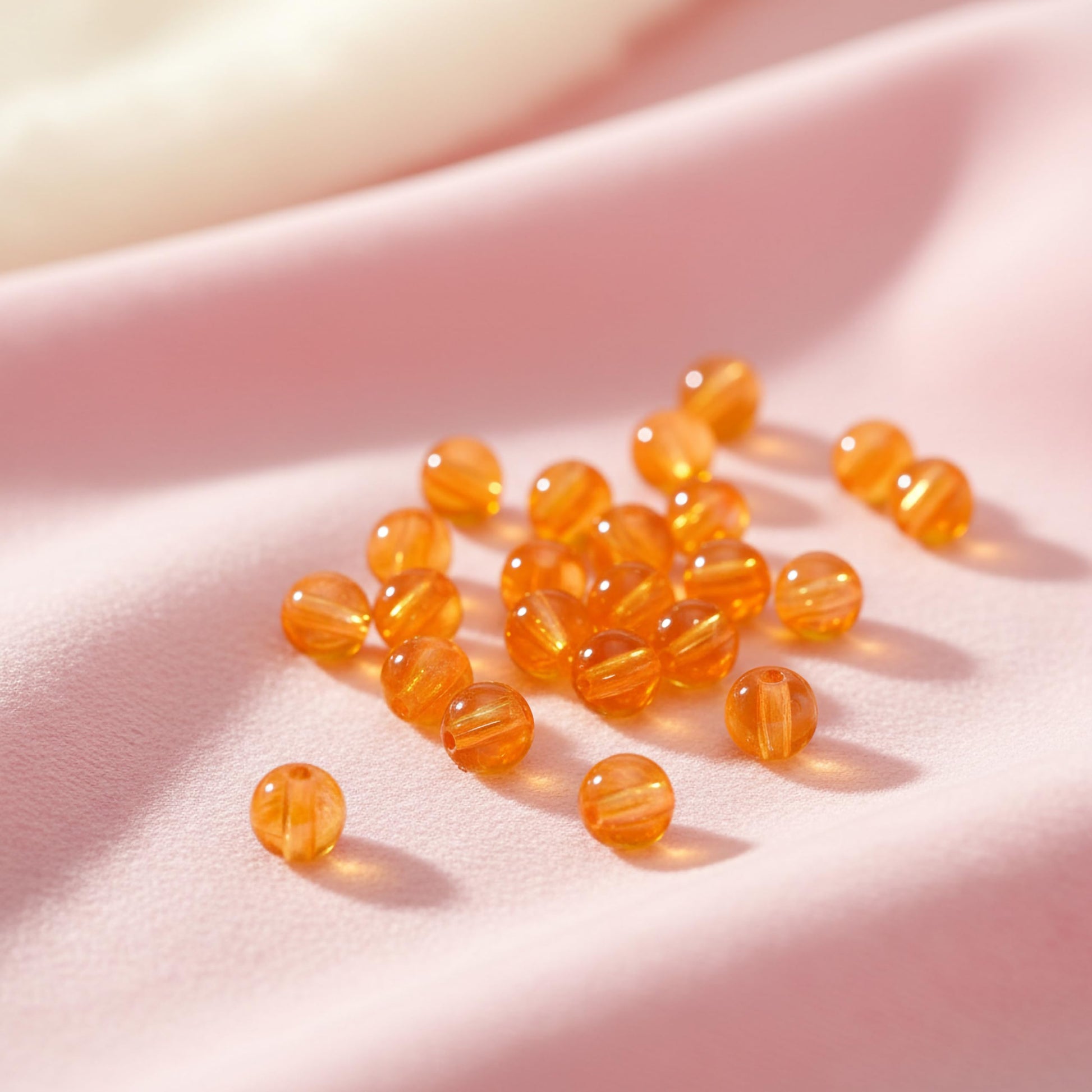 Transparent Rainbow Acrylic Beads for Jewellery Making Orange image 3