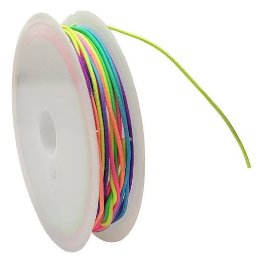 Multicolor Rainbow Elastic String Roll for Bracelet Making and Jewelry. Main product image showing the bracelet design and overall finish.