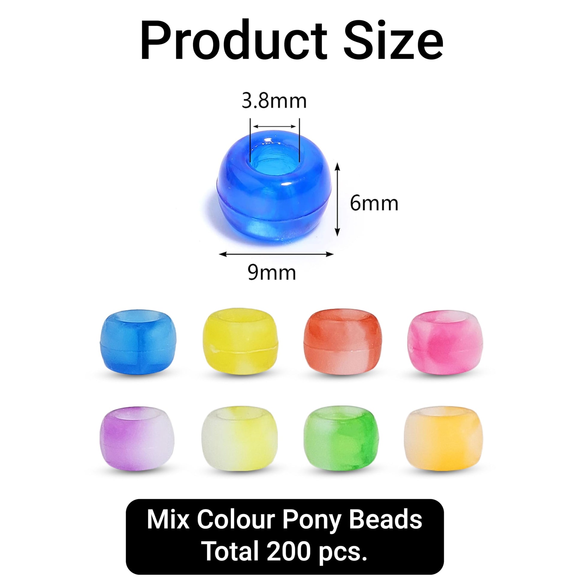 Multicolor DIY Phone Charm Making Kit with Beads and Charms. Detailed product image showing size, surface, and material quality.