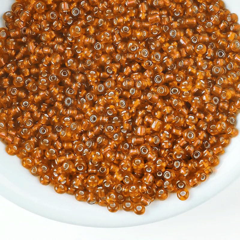 When bracelet making, necklace making and DIY jewellery projects needs a clean decorative look, orange 2mm beads work well.