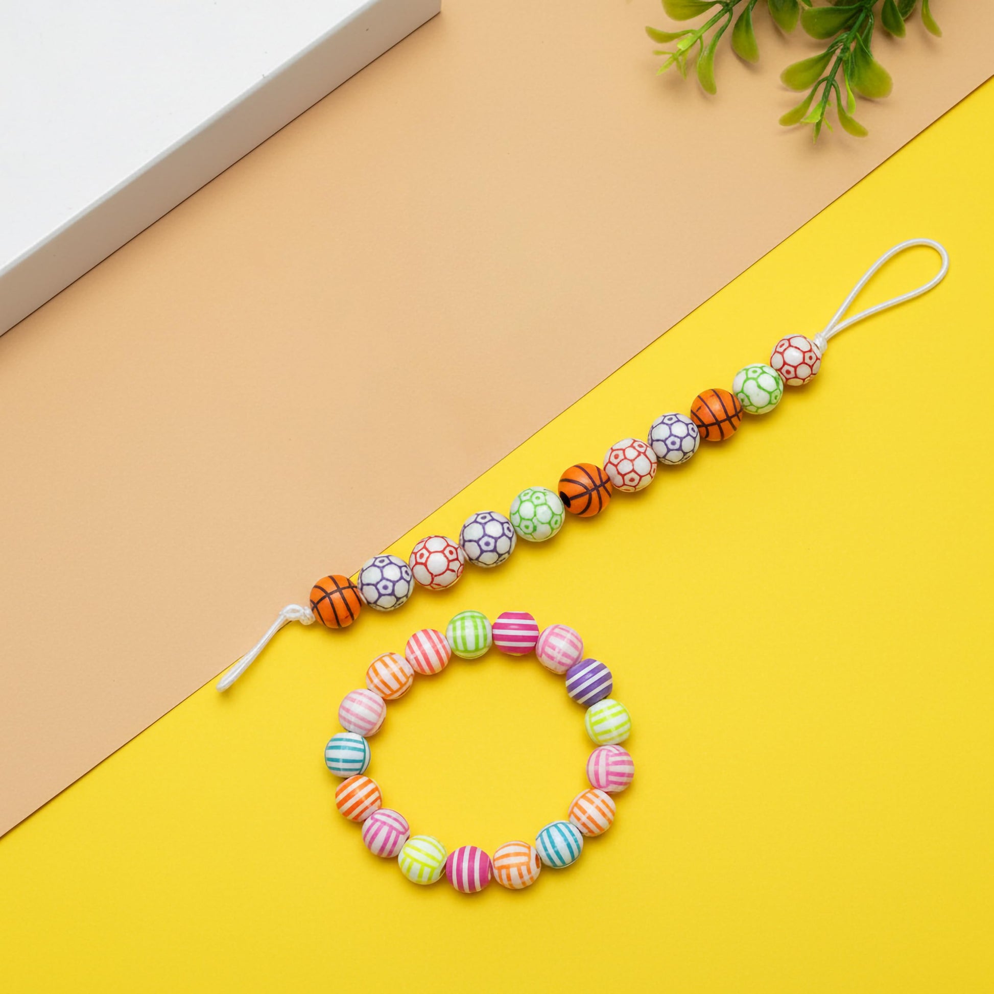 Multicolor Sports Ball Beads Kit, Colorful Acrylic Multicolour 2 image 7