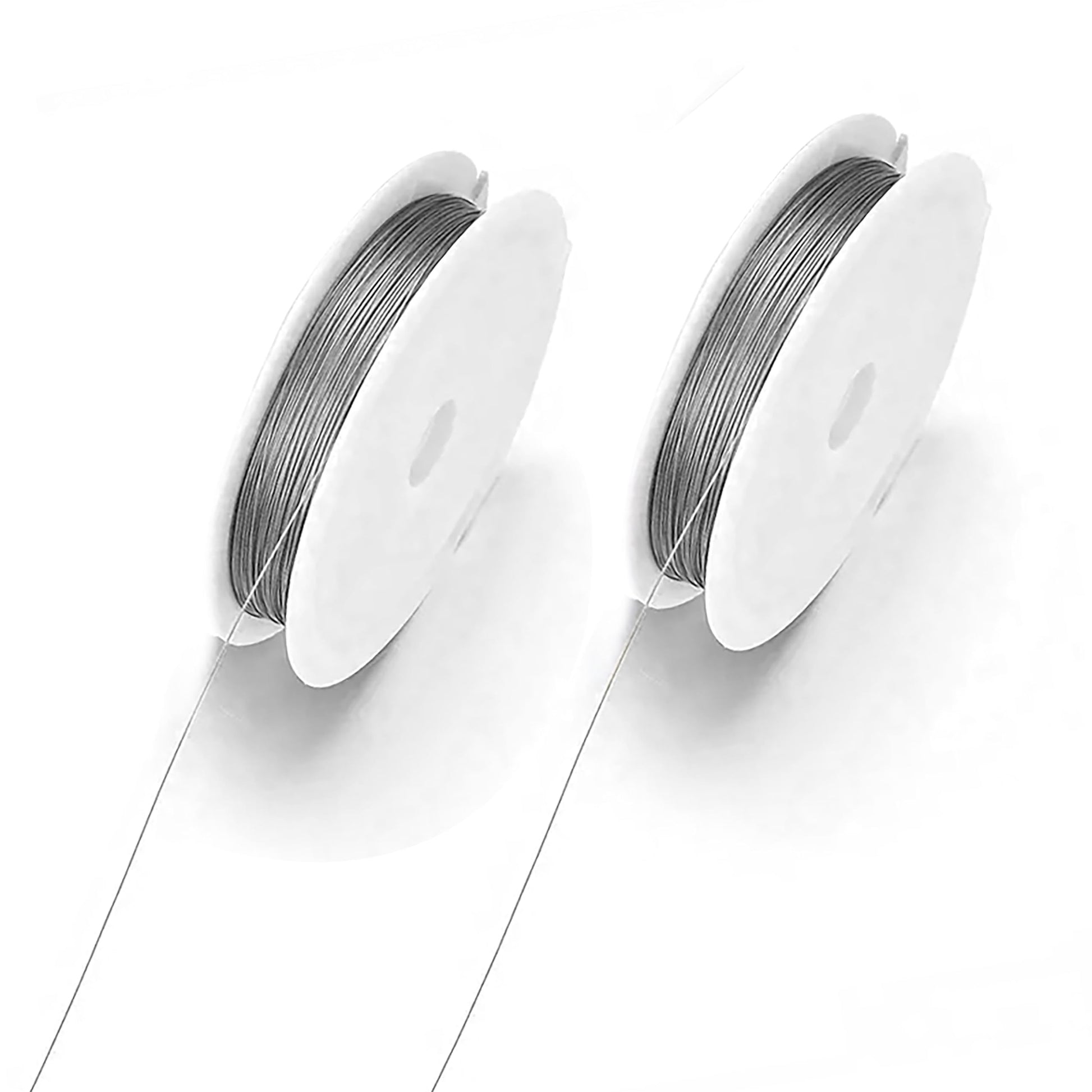 Silver.5 and copper metal craft wire or cord helps shape a polished result for bead threading, jewellery making and craft binding.