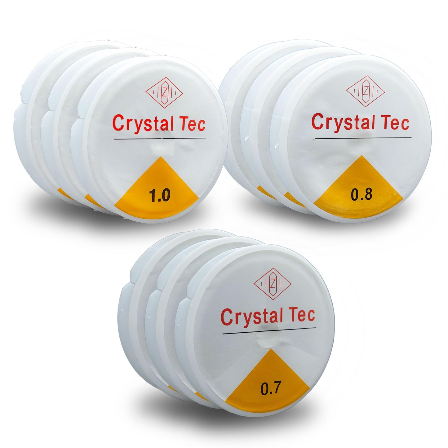 Transparent and clear 0.7mm and 0.8mm elastic cord is a clean finishing element for bead threading.