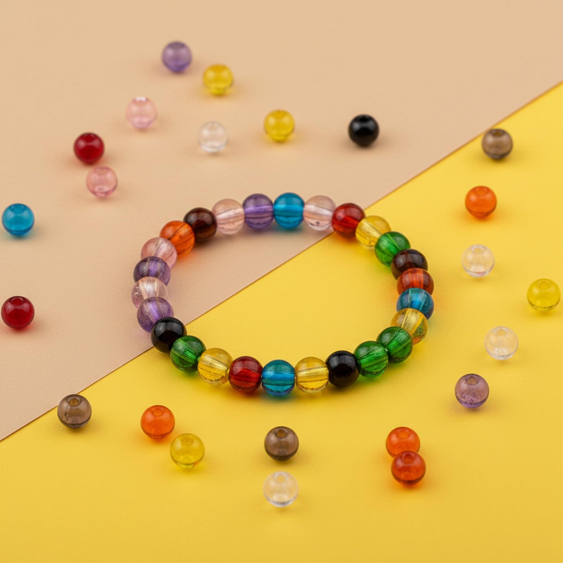 8mm Transparent Acrylic Rainbow Beads for Jewelry Making Multicolour 01 image 4