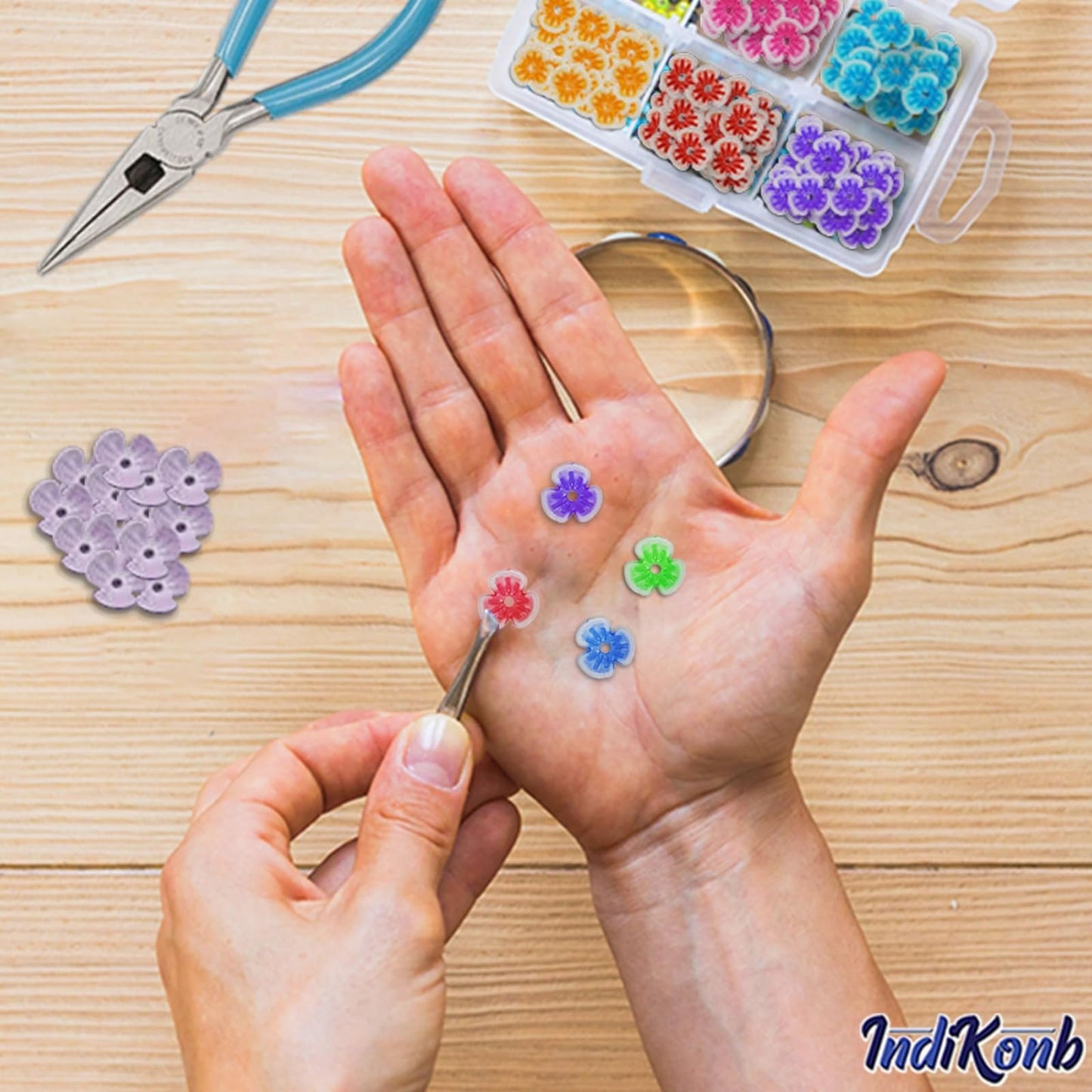 Multicolour 8mm beads help add a neat decorative finish to DIY jewellery projects, beading craft and decorative craft finishing.