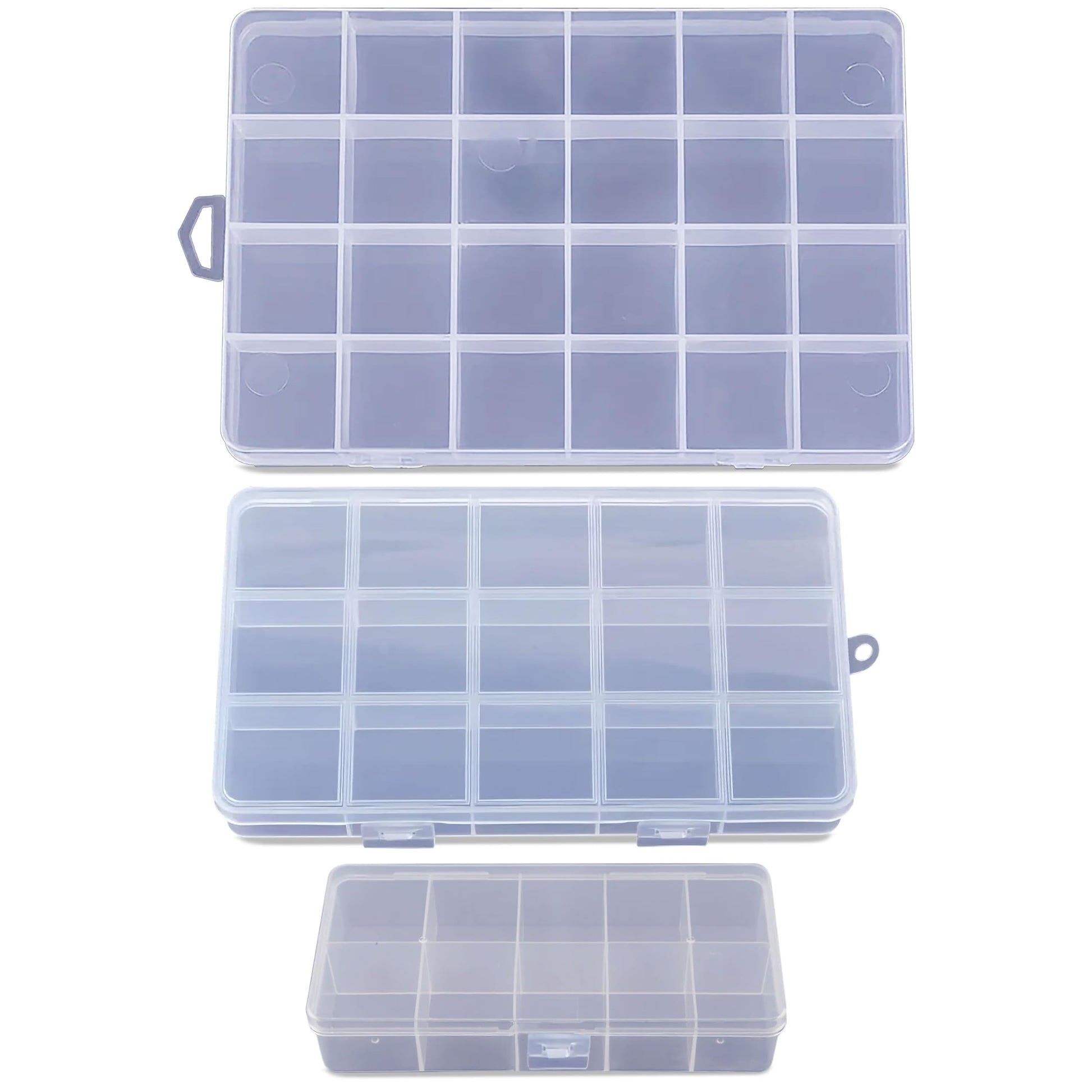 101524 Cells Transparent Plastic Organizer Box with Compartments. Main product image showing the full product layout.