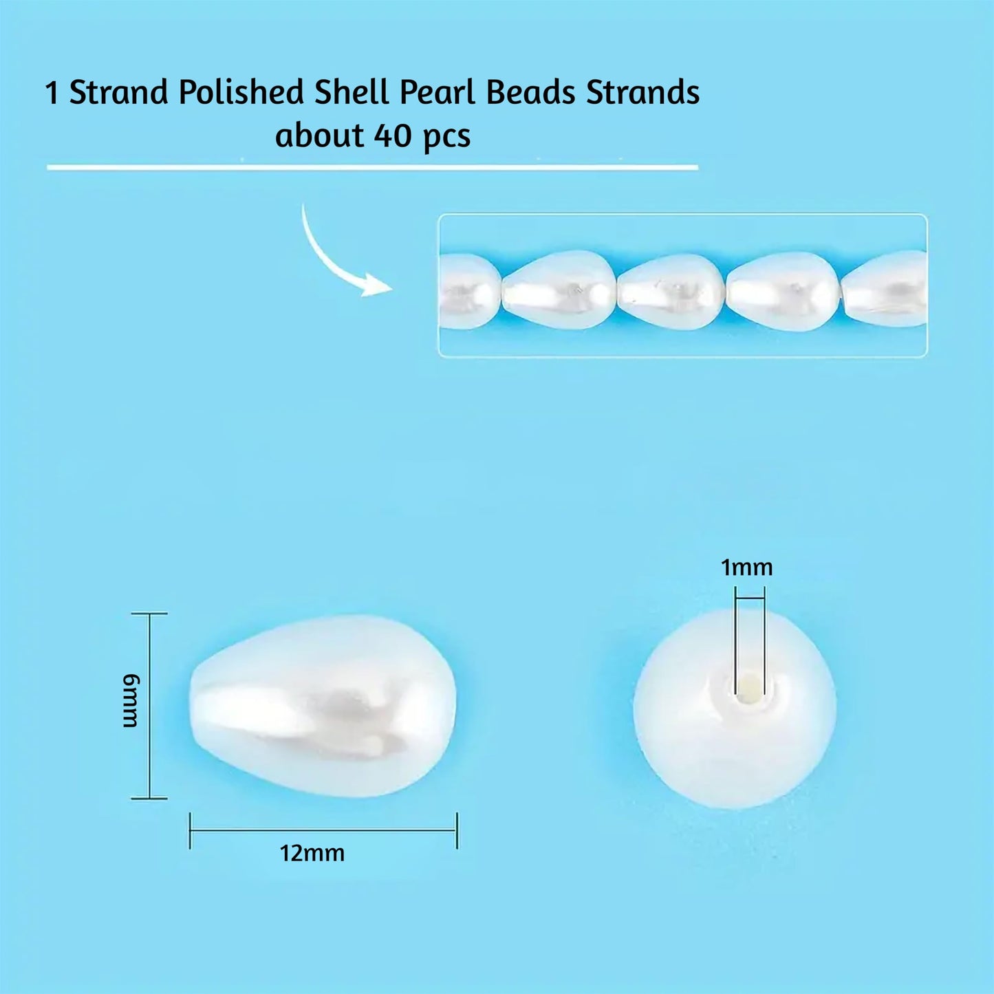 For a cleaner finish in DIY jewellery projects, beading craft and decorative craft finishing, offwhite 8x11mm and 90 gm beads are a useful choice.