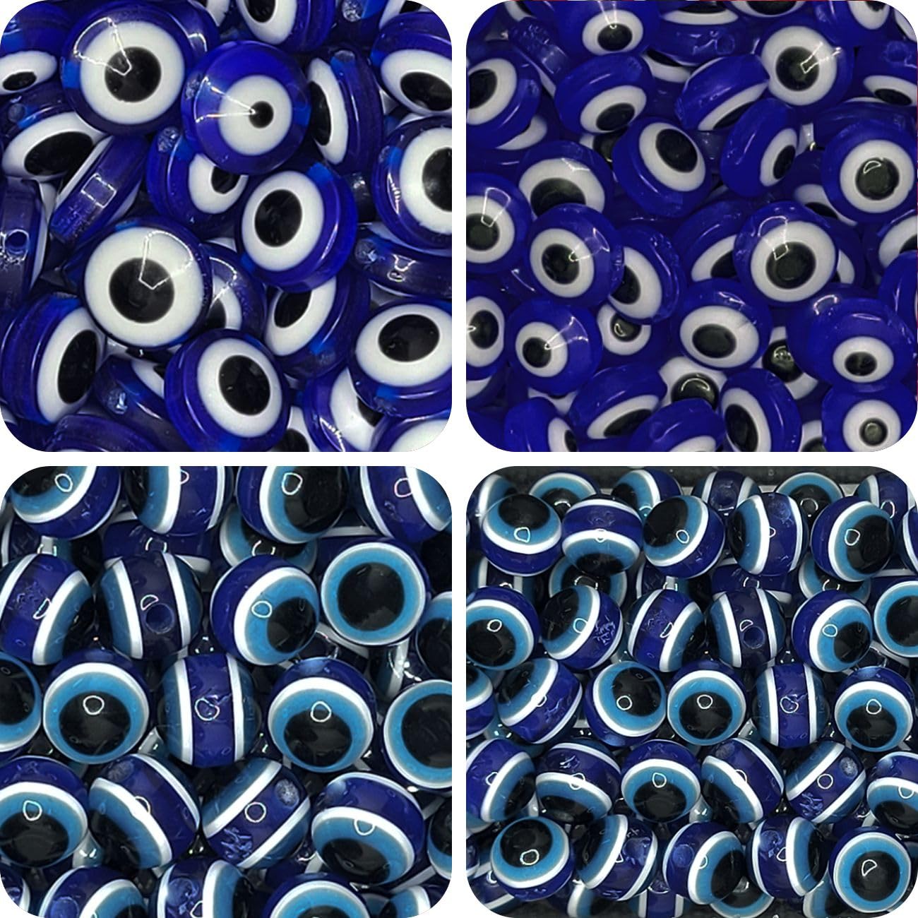 Blue 20 pcs beads work naturally in bracelet making, necklace making and DIY jewellery projects and help keep the design neat.