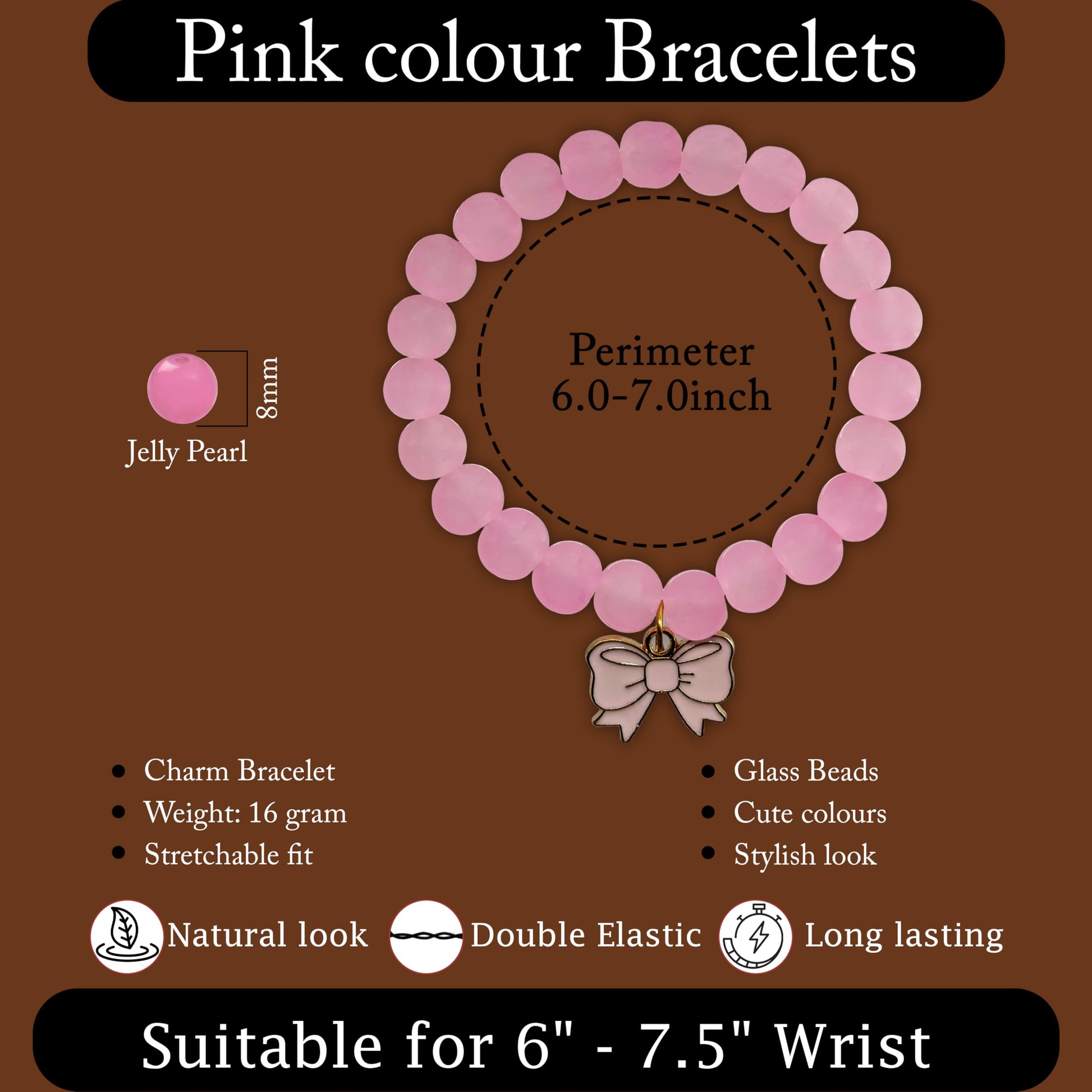 Layer friendship bracelets with pink beads for a playful stack-ready wrist look.