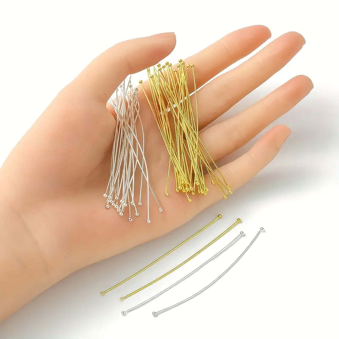 In jewellery making and craft binding, gold and silver 100 pieces craft wire or cord add depth and neat finishing.