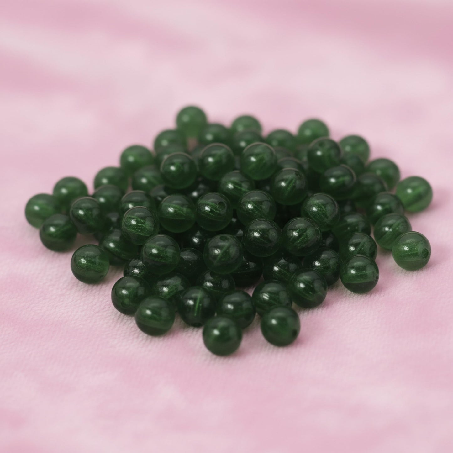 Transparent Rainbow Acrylic Beads for Jewellery Making Dark Green image 3