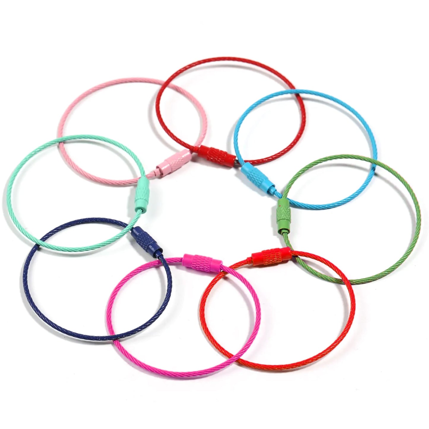 Bring handy craft connection into keys with locking metal cable connectors for tags.