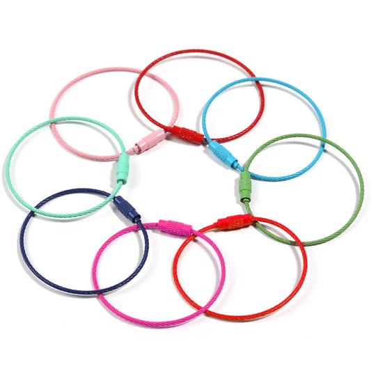 Bring handy craft connection into keys with locking metal cable connectors for tags.