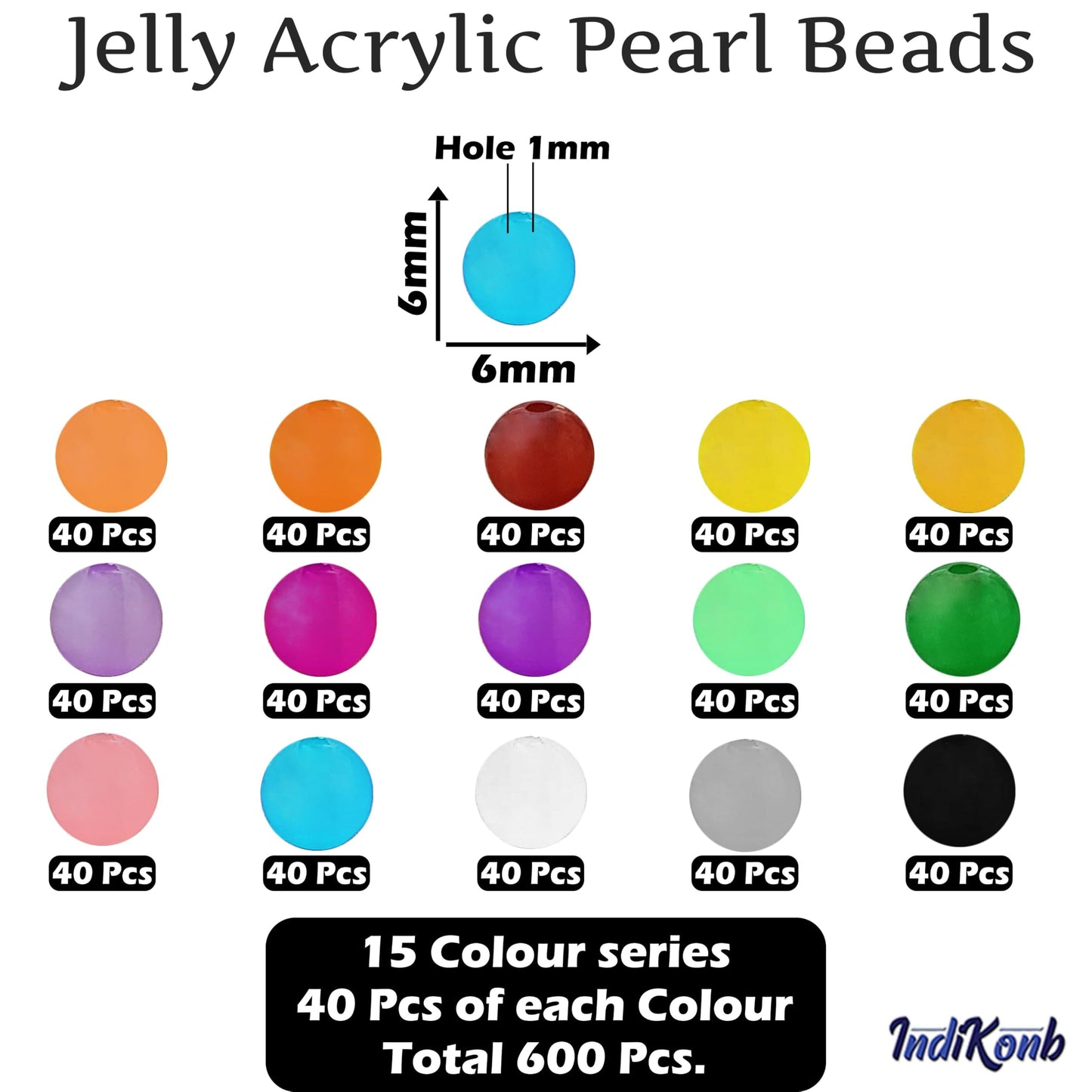 For polished results in necklace making and DIY jewellery projects, 6mm and multicolour 6mm beads help complete the design.