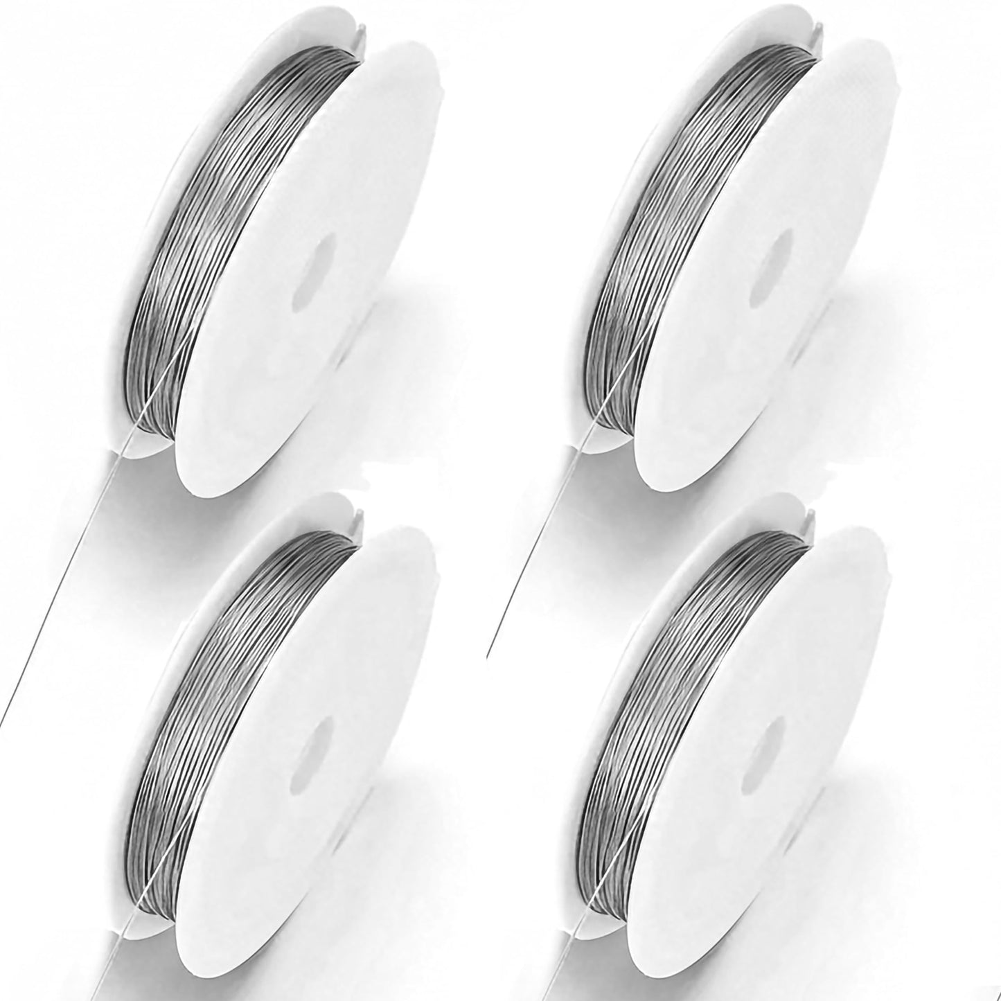 0.5mm Jewelry Wire for Craft & Flower Making, Flexible Metal Silver 4Pcs product image